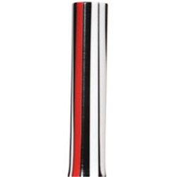 Carbatec Large Acrylic Pen Blank - Red / Black / White Stripe