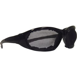 ASW Hornet Safety Glasses - Black Frame Black Mesh Lens