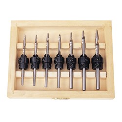 Carbatec 7 Piece Countersink Drill Bit Set