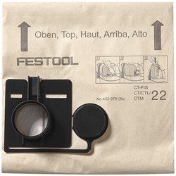 Festool CT 22 Replacement Filter Bags - Pack of 5
