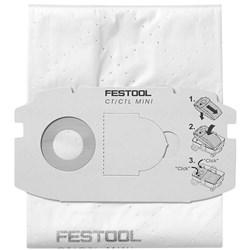 Festool Selfclean Filter Bags - to suit CT Mini-5Pk