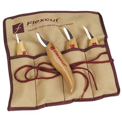 Flexcut 18-Piece Deluxe Knife Set, 18 Different Style Blades, Ash Wood  Handles, Storage Box - KnifeCenter - FLEXKN250