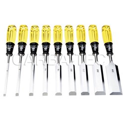 Maruyoshi Japanese Bevel Edge Chisel Set - 9 Piece