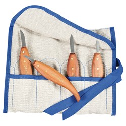 Pfeil Sculptors Carving Knife Roll Set - 4 Piece