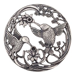 Carbatec Pewter Potpourri Lid - Hummingbird