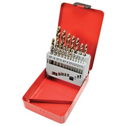 Carbatec Cobalt Steel Drill Set 1-10mm 19 pce