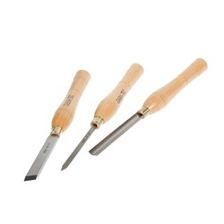 Carbatec Economy Miniature Turning Chisel Set - 3 pce