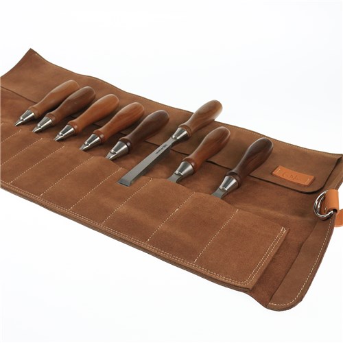 En Mina 12 Pocket Suede Chisel Roll Carbatec