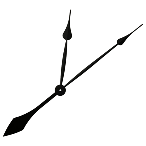 Carbatec Clock Hands - Hour & Minute - Black - 349mm | Carbatec