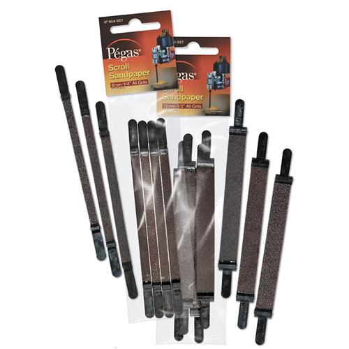 Pegas Scroll Sand Papers - 12mm wide 320 grit
