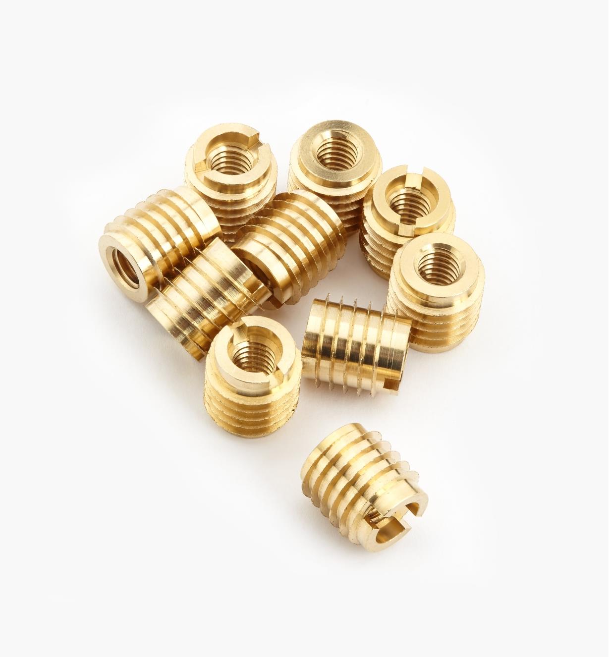 Lee Valley Brass Insert Nuts 5 16 18T Pk 10 Carbatec lee-valley-brass-insert-nuts-5-16-18t-pk-10-carbatec