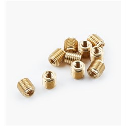 Lee Valley Brass Insert Nuts - 1/4" 20T - Pk 10