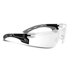 3M Helios Vented and Pillow Padded Safety Glasses - Black and Grey