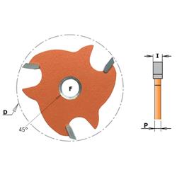 CMT Slot Cutter with 45° Bore - 3mm