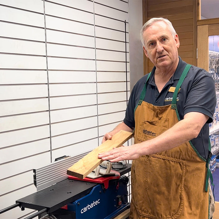 Jointer demonstration by a Carbatec staff member