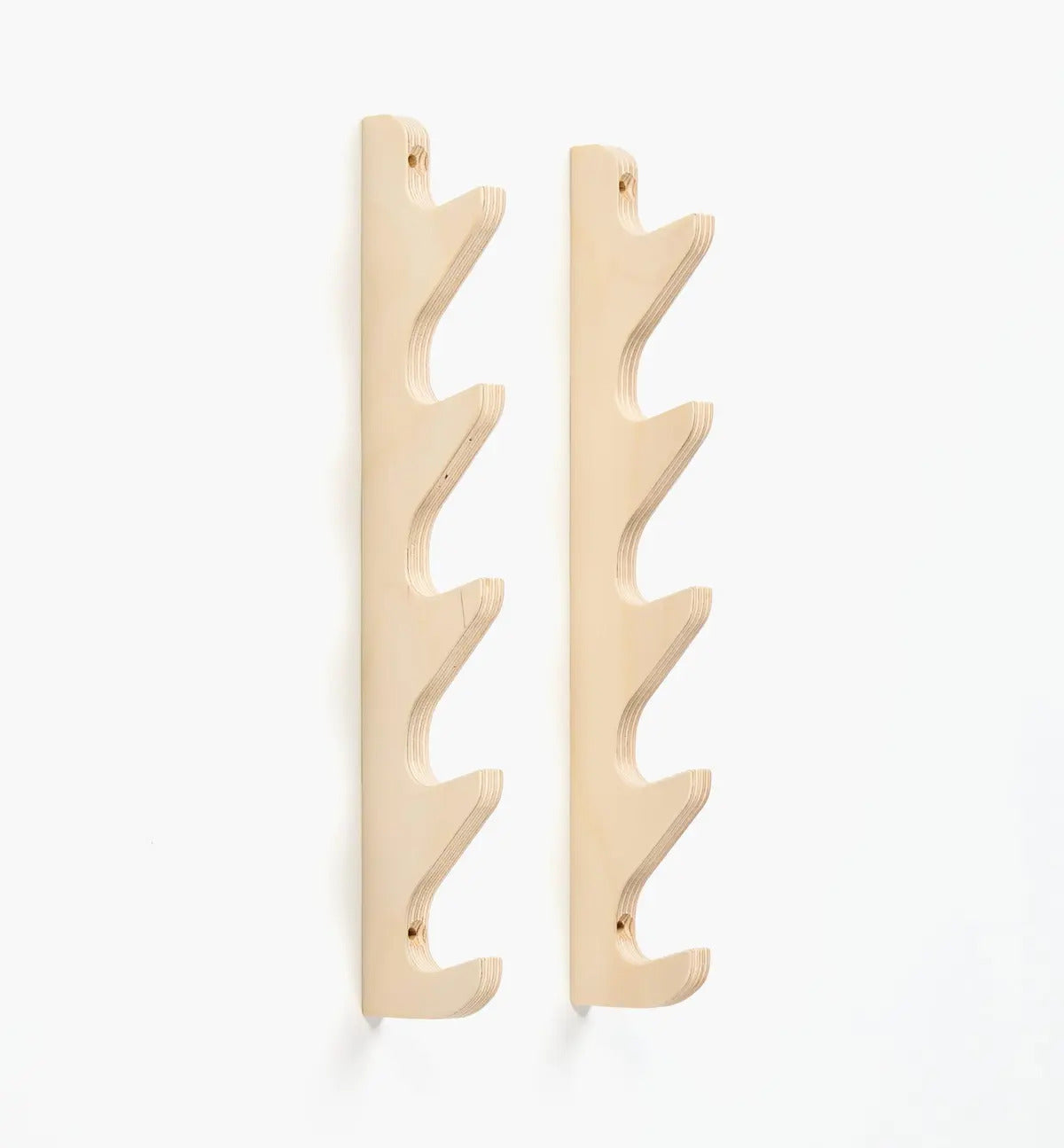 Veritas wall-mounted spokeshave rack made from Baltic birch plywood, holds up to five tools.