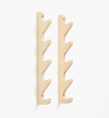 Veritas wall-mounted spokeshave rack made from Baltic birch plywood, holds up to five tools.