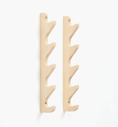 Veritas wall-mounted spokeshave rack made from Baltic birch plywood, holds up to five tools.