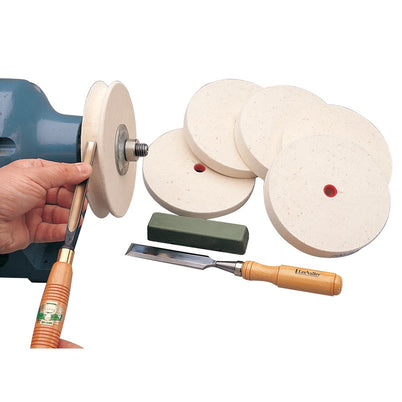 Lee Valley 6" Medium Flat Felt Wheel - 3/4" Wide