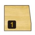 Arden Bevel Trim Cutter with Bearing - 7º Angle 1/4" Shank