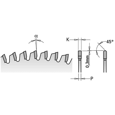 CMT Industrial Laminate and Chipboard Blade - 250mm - 80 Tooth