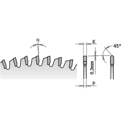 CMT Industrial Non-Ferrous Metal and Laminated Panel Blade - 250mm - 80 Tooth