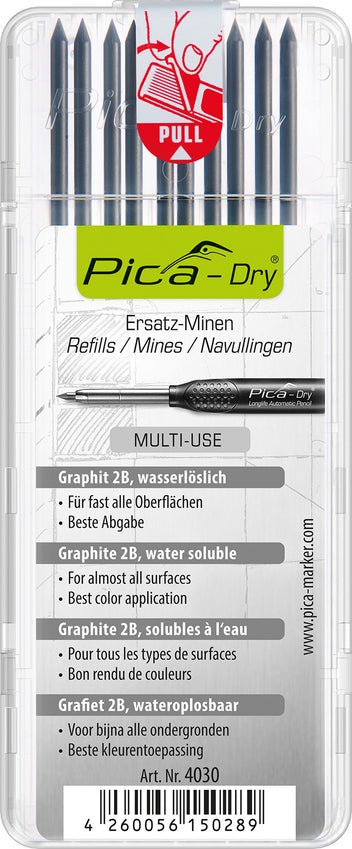 Pica-Dry Water Soluble Graphite (2B) Refill Pack