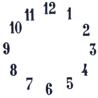 Carbatec Clock Number Set - Arabic - Black 1/2"