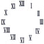 Carbatec Clock Number Set - Roman - Black 1/2"