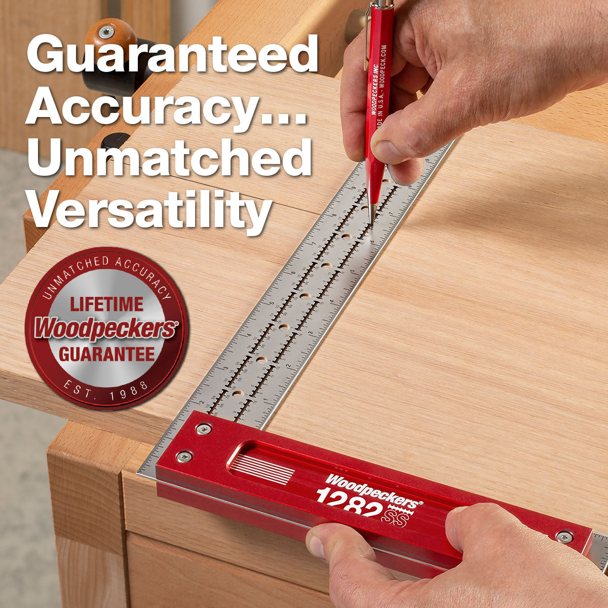 Woodpeckers Stainless Steel Square 150mm SSSQ-150-24