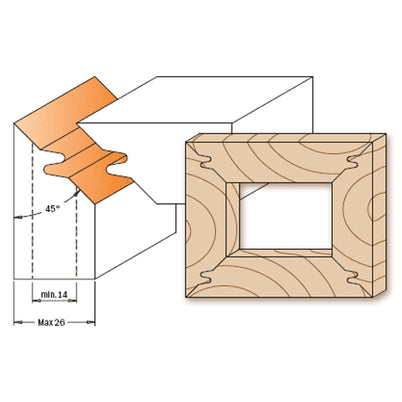CMT Knives for 45° Lock Mitre Cutter Head
