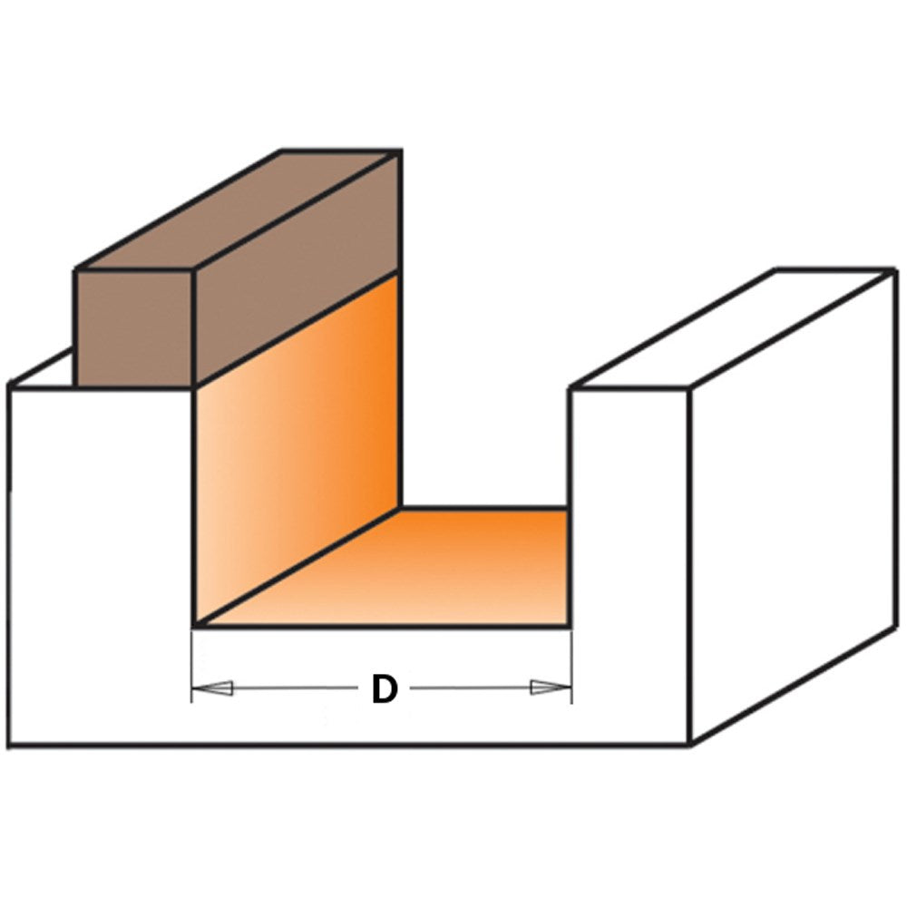 CMT Mortising Router Bit with Bearing - 1/4" Cut Depth