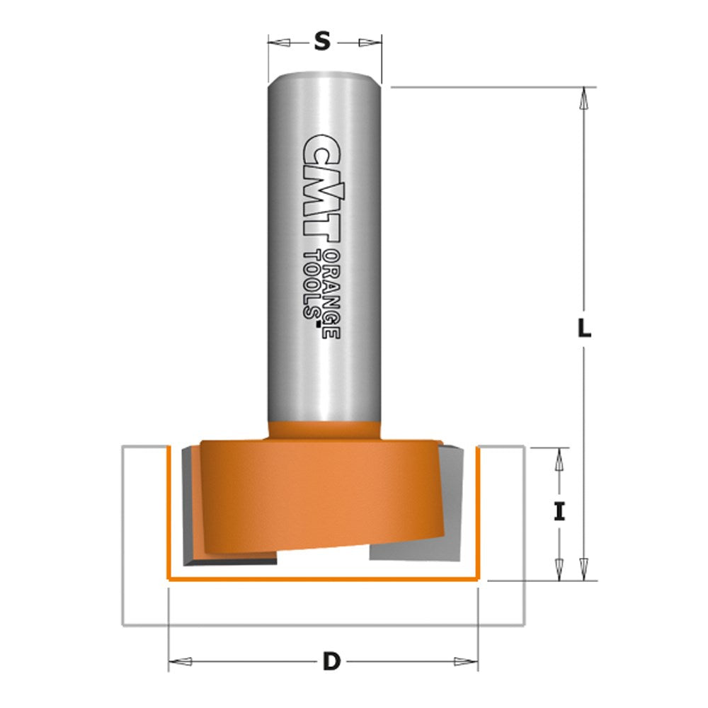 CMT Mortising Router Bit - 31.7mm Diameter 1/4" Shank