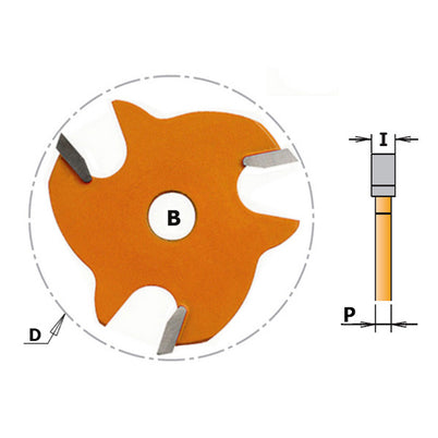 CMT Slot Cutter Blade - 1.5mm 8mm Bore