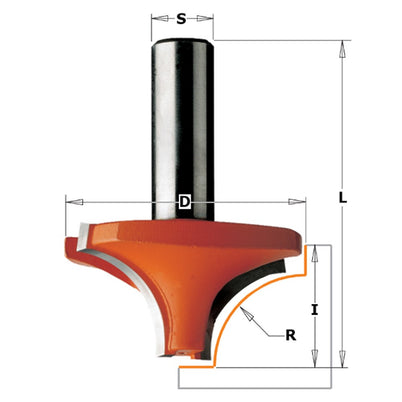 CMT Beading / Ovolo Bit6mm rad 1/2"S