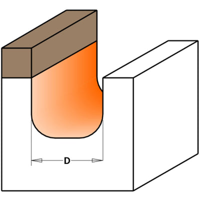 CMT Bowl-Tray Bit with Bearing - 32mm Diameter 1/2" Shank