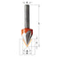 CMT Laser Point Lettering Bit 60°