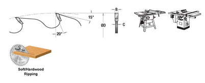 Amana 10" Prestige Flat Tooth Grind Ripping Blade