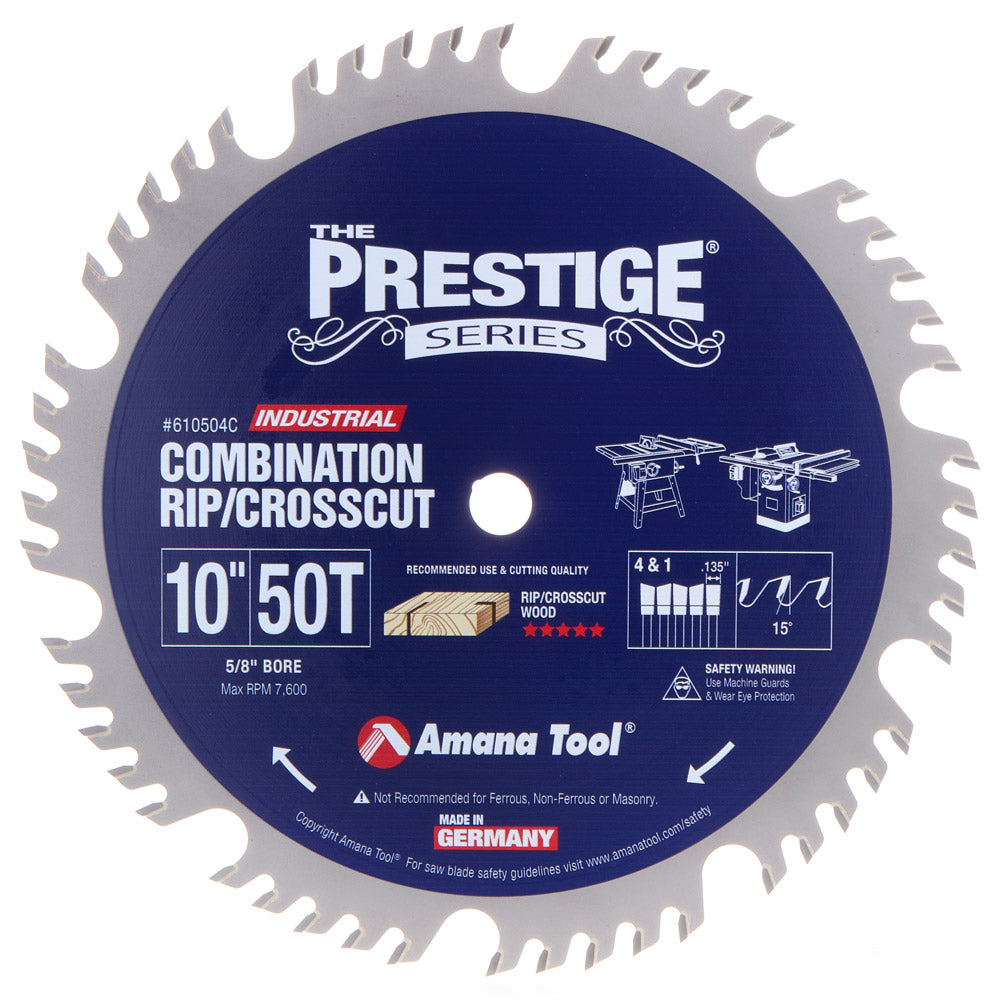 Amana 610504C 10" Prestige 50T Combo Blade