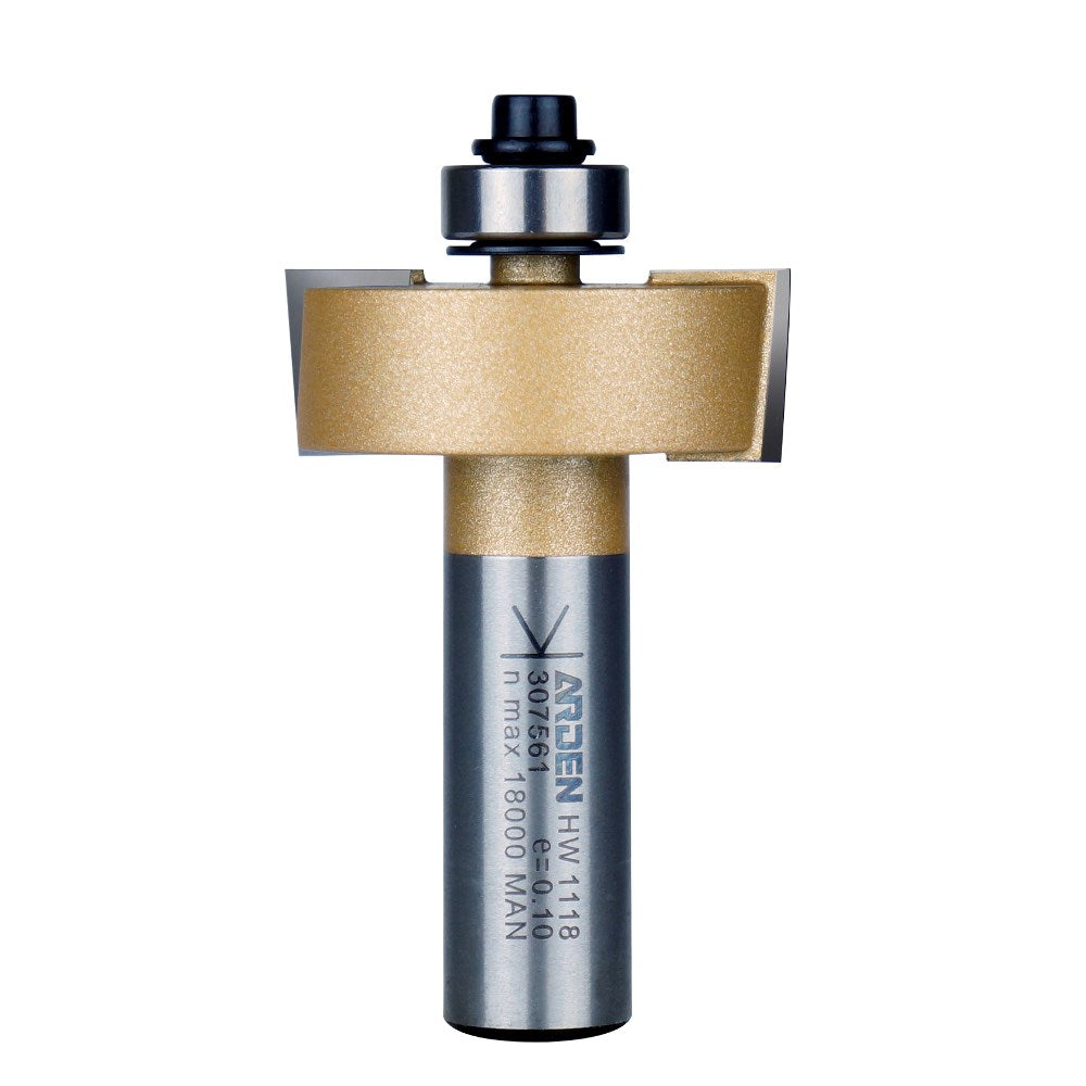 Arden Rebate Bit with Bearing 34.92mm Diameter, 1/2" Shank