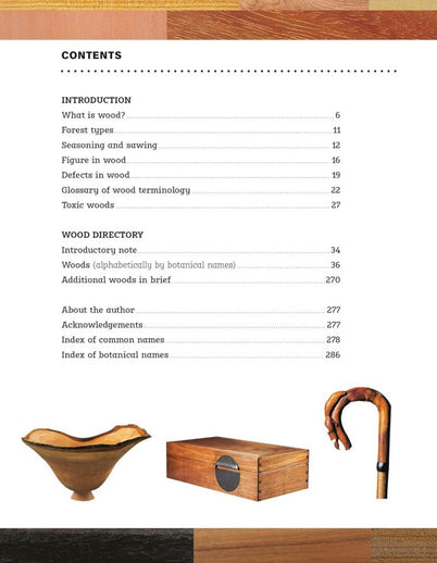 Book for Wood Species by Terry Porter, featuring detailed descriptions, colour photographs, and information on over 200 types of wood, including working properties, uses, and safety considerations.