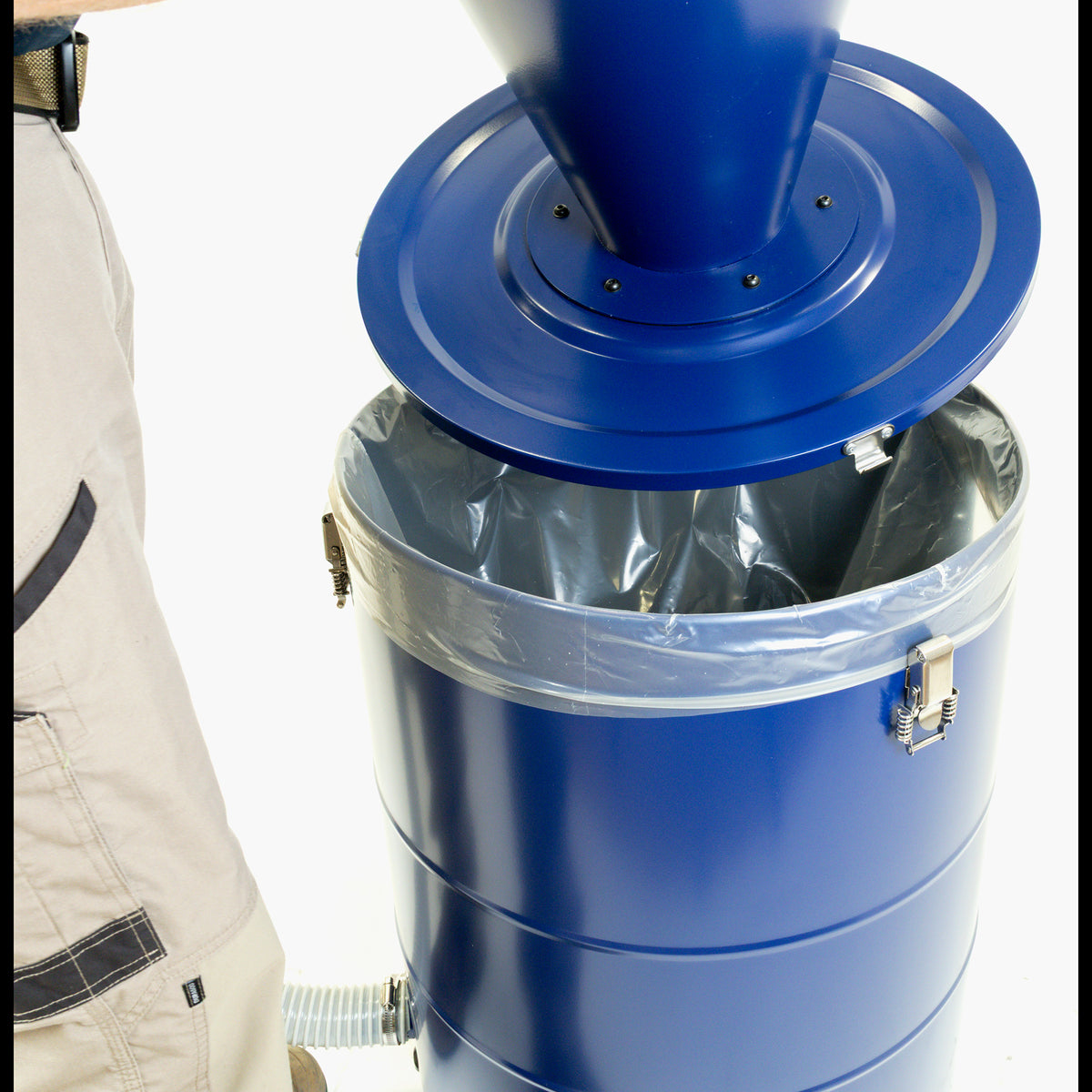 Carbatec Inline Dust Separator and Collection Drum