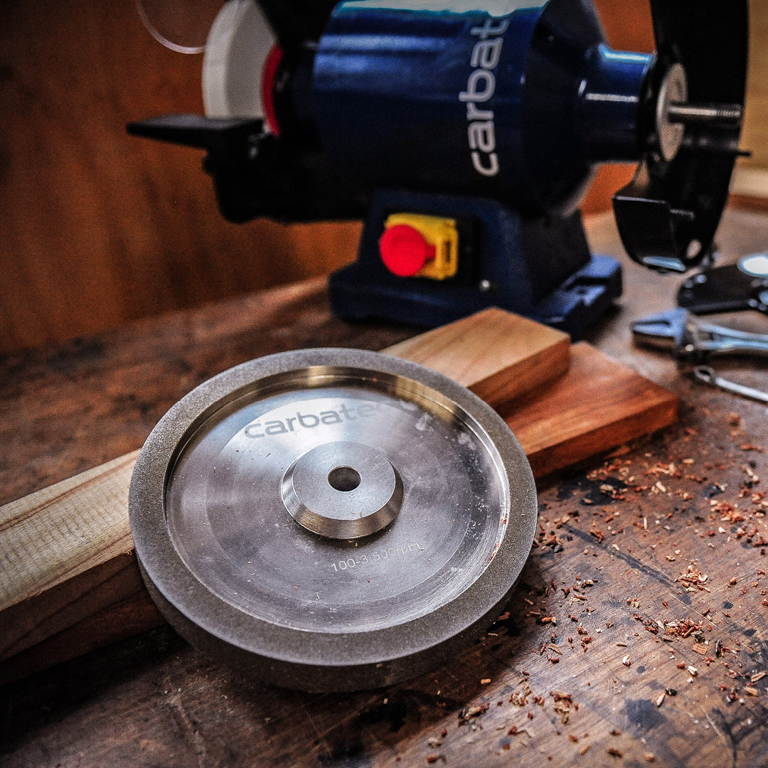 Carbatec 200mm CBN Grinding Wheel 25mm x 5/8in Bore - 180G