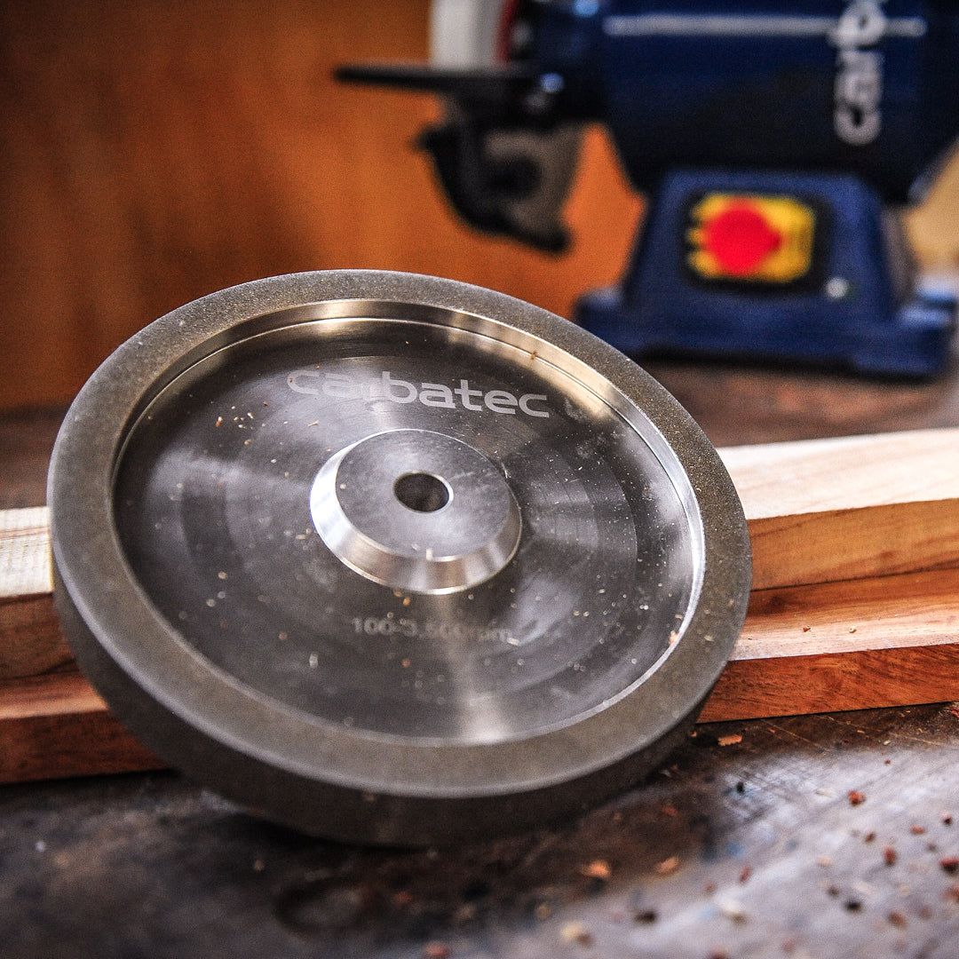 Carbatec 200mm CBN Grinding Wheel 25mm x 5/8in Bore - 180G