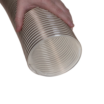 Carbatec TPU Flex Dust Hose Copper Helix 5" x 15m