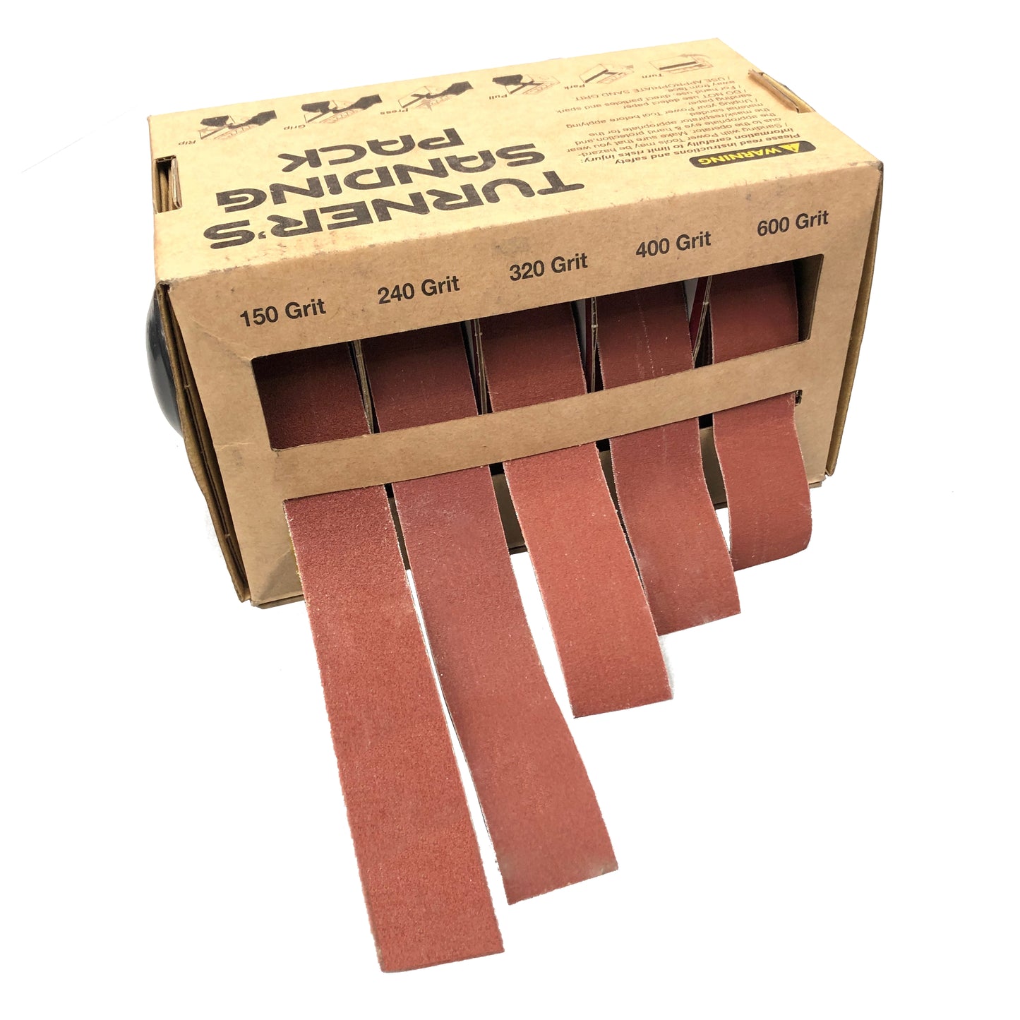 Carbatec 5pce Sandpaper Strips