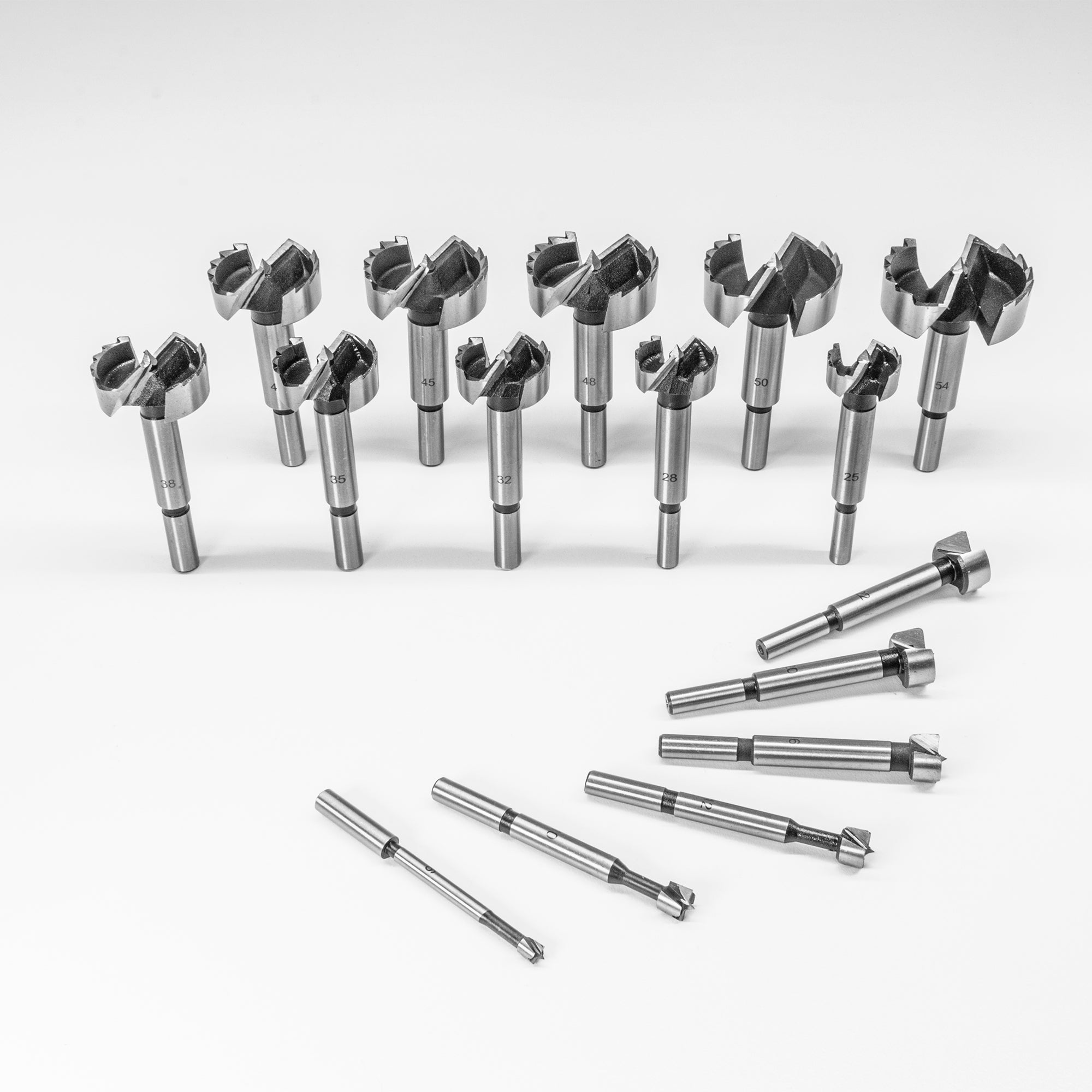 ASNOMY 10Pcs Carbide Forstner Boor Set, 16-54 mm Carbide Getipt Forstner Bit voor Hard Hout, Hout Boren Gatenzaag Set Houtbewerking Scharnier Cutter Tool Kits voor Hout Plastic Multiplex