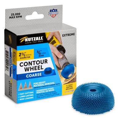 Kutzall 2-1/2" Contour Wheel 3/8" Bore (Extreme Coarse)