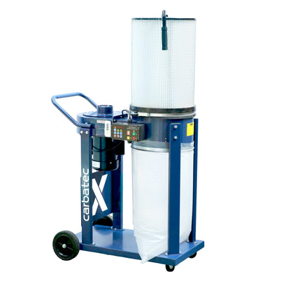 Carbatec 1HP Dust Collector with Remote Control & Cartridge Filter