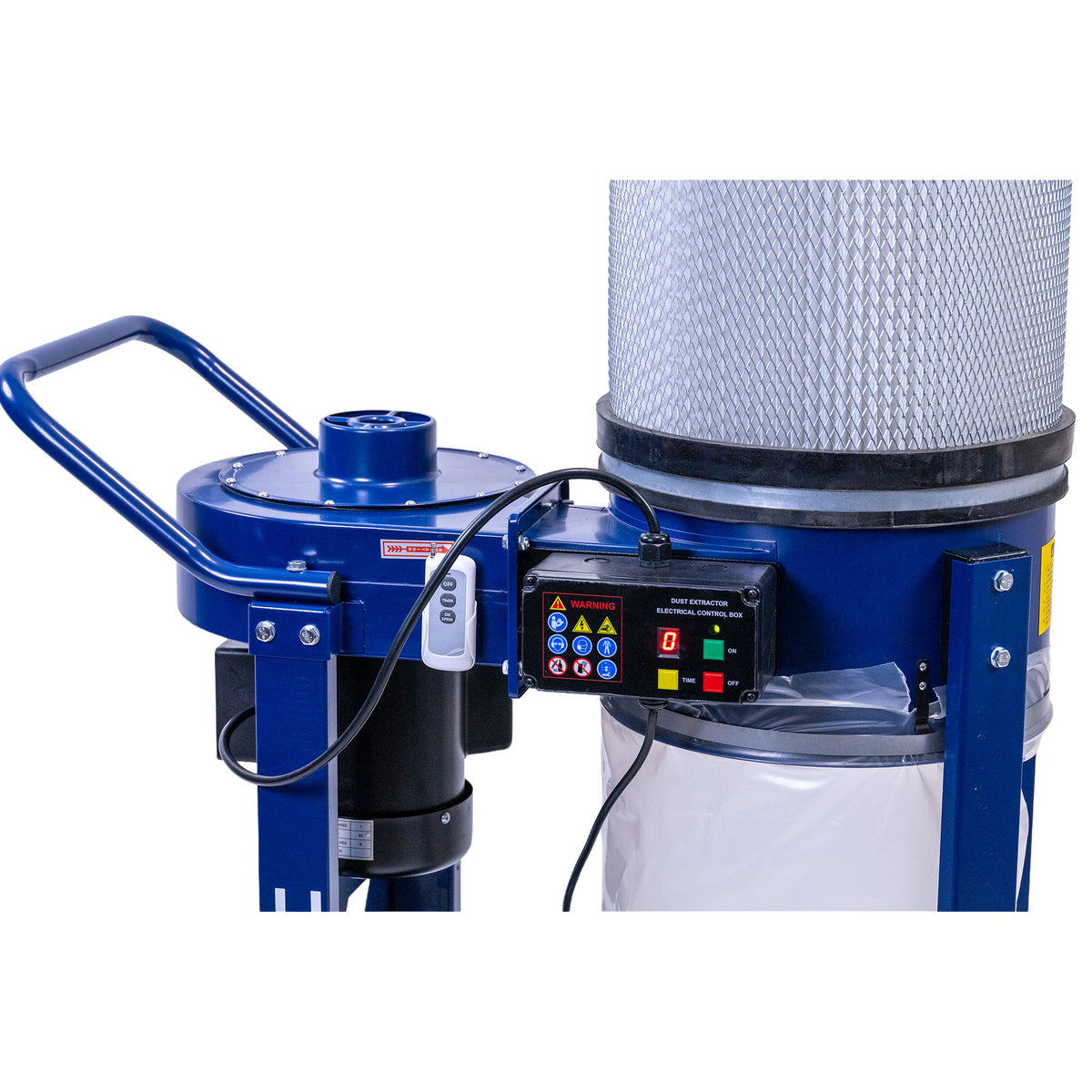 Carbatec 1HP Dust Collector with Remote Control & Cartridge Filter